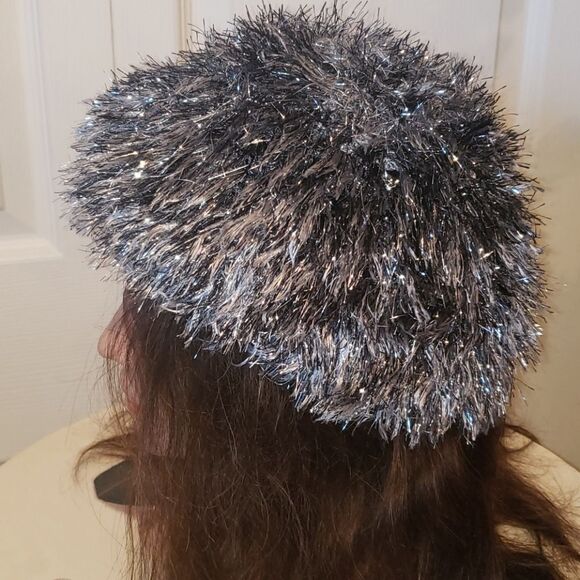 Shimmery Silver Beanie Hat - Picture 4 of 5